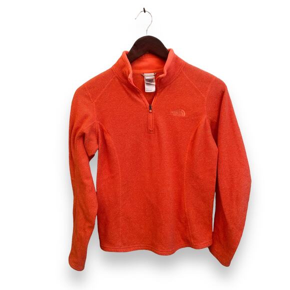 The North Face Orange Pullover Fleece Size Womens Small - Picture 1 of 5